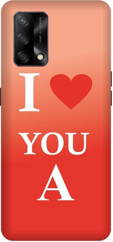 SAVETREE Back Cover for Oppo F19, CPH2219, Oppo F19s, CPH2223, Love A, A Letter  (Multicolor, 3D Case, Pack of: 1)