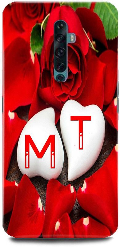 MP ARIES MOBILE COVER Back Cover for OPPO Reno2 F/CPH1989,M Loves T Name,M Name, T Letter, Alphabet,M Love T NAME  (Multicolor, Hard Case, Pack of: 1)