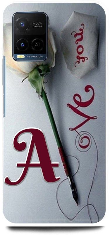 play fast Back Cover for Vivo Y21E A, NAME, LETTER, ALPHABET, LOVE  (Silver, Hard Case, Pack of: 1)