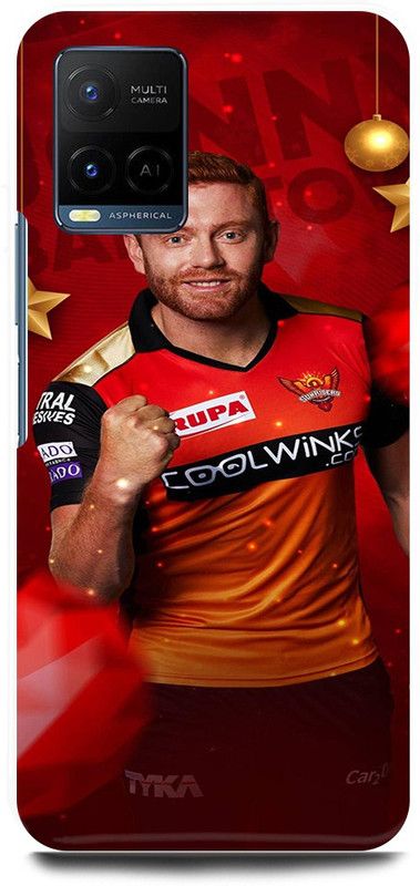 play fast Back Cover for Vivo Y33T, V2146 JONNY, BAIRSTROW, ENGLAND, PLAYER  (Orange, Hard Case, Pack of: 1)