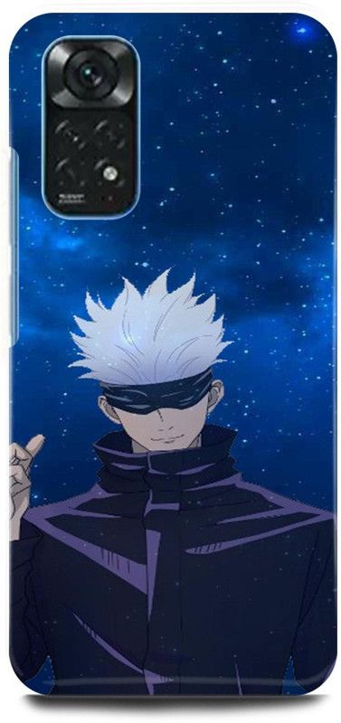 play fast Back Cover for Redmi Note 11 GOJO, JUJUTSU, KAISEN, NARUTO  (Blue, Hard Case, Pack of: 1)