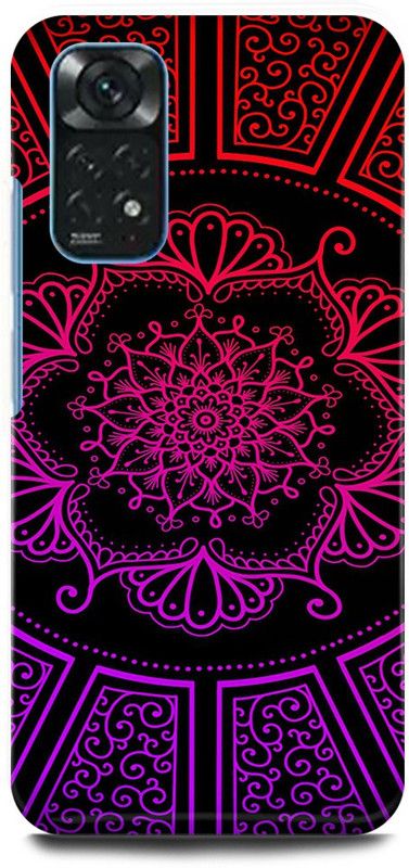 play fast Back Cover for Redmi Note 11 MANDALA, ART, ABSTRACT, ART, RANGOLI, PATTERN  (Purple, Hard Case, Pack of: 1)