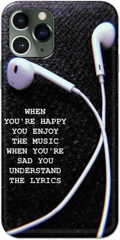 NDCOM Back Cover for iPhone 11 Pro Enjoy The Music Printed  (Multicolor, Hard Case, Pack of: 1)