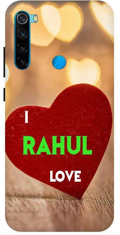 THESTONEWELL Back Cover for Redmi note8 rahul name rahul letter cases cover  (Multicolor, Shock Proof, Pack of: 1)