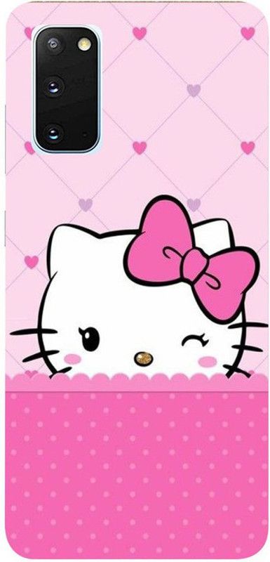 Golden Mask Back Cover for Samsung Galaxy S20 Pink Background With Hello Kitty  (Multicolor, Waterproof, Silicon, Pack of: 1)