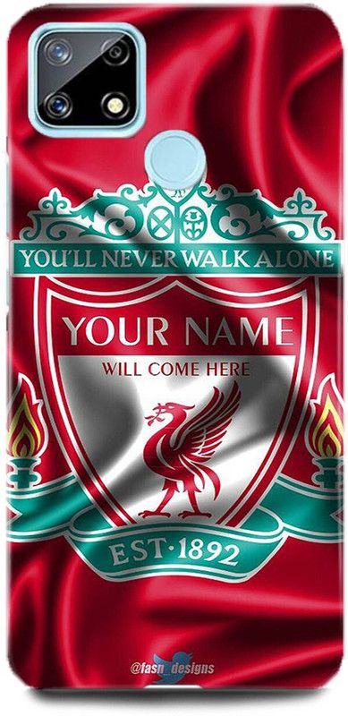 FUGGA Back Cover for Realme Narzo 30A, LIVERPOOL, SLOGAN, FOOTBALL, YOU, WILL, NEVER, WALK, ALONE  (Multicolor, Hard Case)