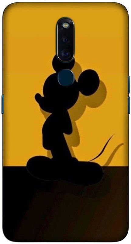 CROKIAN Back Cover for Oppo F11 Pro  (Black, Yellow, Hard Case, Pack of: 1)