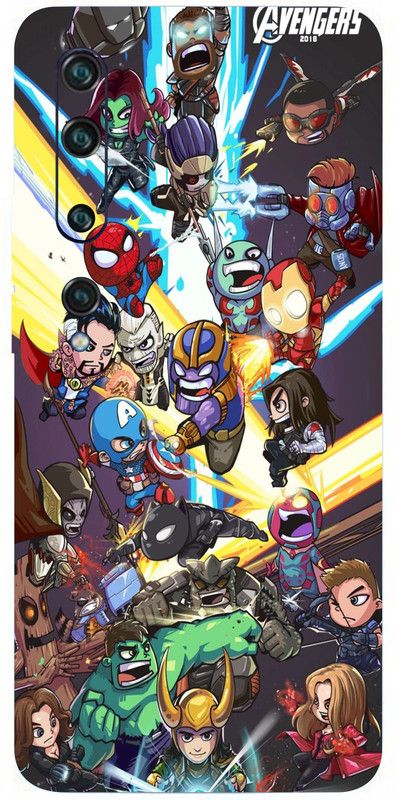 BUGGU Mi 10 Mobile Skin  (Ultra Super Avengers Team Skin With High Matte Finish.)