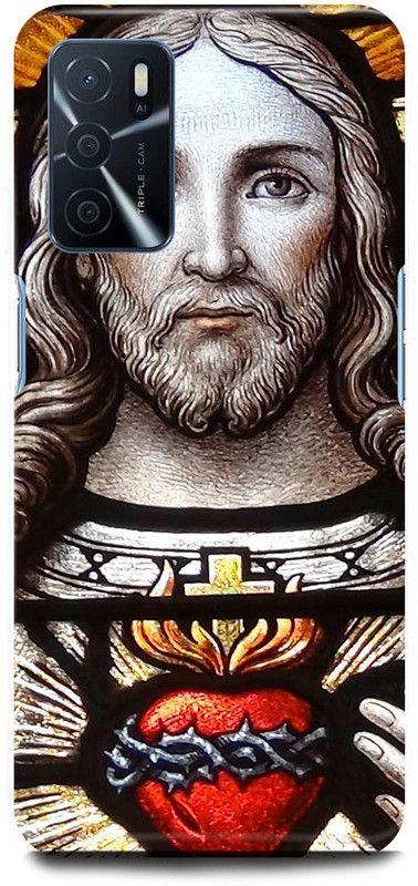 FUGGA Back Cover for OPPO A16, YESHU, MASIH, CRISTIAN, GOD, BHAGWAN  (Silver, Hard Case, Pack of: 1)