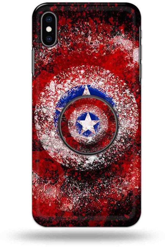 NDCOM Back Cover for Apple iPhone XS Max  (Multicolor, Cases with Holder, Pack of: 2)