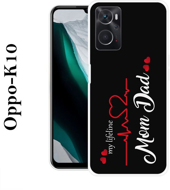 KUDI Back Cover for Oppo K10  (Black, White, Silicon)