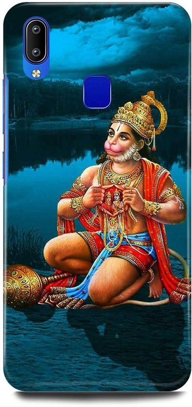 JUGGA Back Cover for Vivo Y93, 1814, HANUMAN, JI, JAI,SHREE, RAM  (Blue, Hard Case, Pack of: 1)