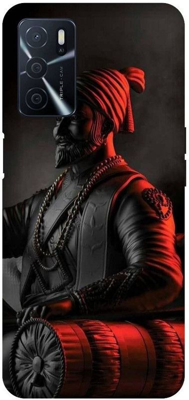 VS PRINT LINK Back Cover for OPPO A16 \ CPH2269 \ Red Shivaji Maharaj Jantaraja Chatrapati Print Printed  (Red, Hard Case, Pack of: 1)