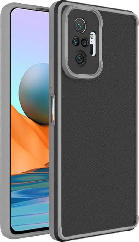 AOnes Back Cover for Xiaomi Redmi Note 10 Pro Max  (Black, Cases with Holder, Pack of: 1)
