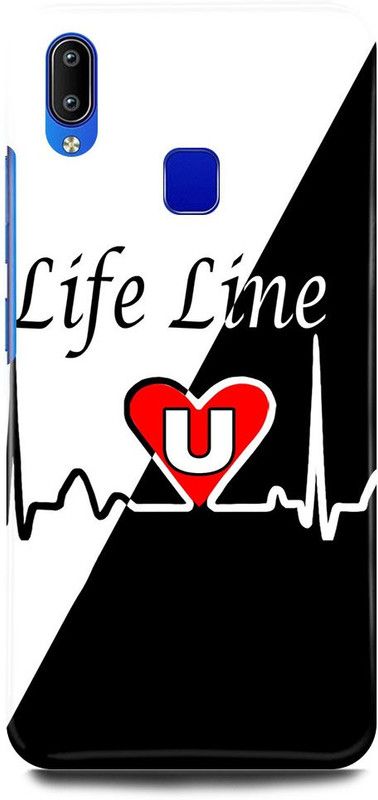 JUGGA Back Cover for Vivo Y93, 1814, U, NAME, LETTER, ALPHABET, LIFELINE  (Multicolor, Hard Case, Pack of: 1)
