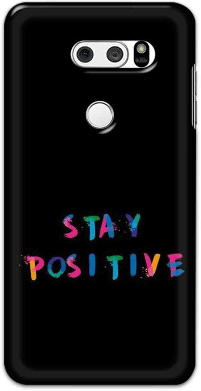 NDCOM Back Cover for LG V30+ Stay Positive Printed  (Multicolor, Hard Case, Pack of: 1)