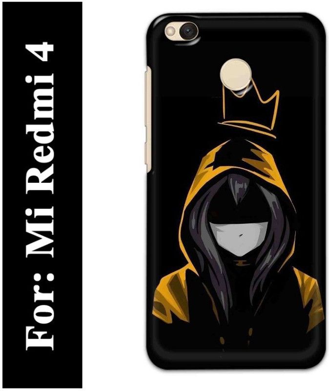 Majestic Back Cover for Mi Redmi 4  (Black, Yellow, Hard Case)