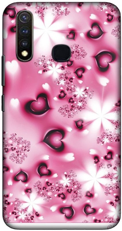 CROKIAN Back Cover for Vivo Y19 Heart shape Back Cover  (Multicolor, Hard Case, Pack of: 1)