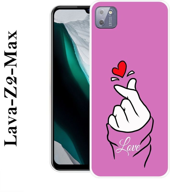 KUDI Back Cover for Lava Z2 Max  (Purple, White, Grip Case, Silicon)