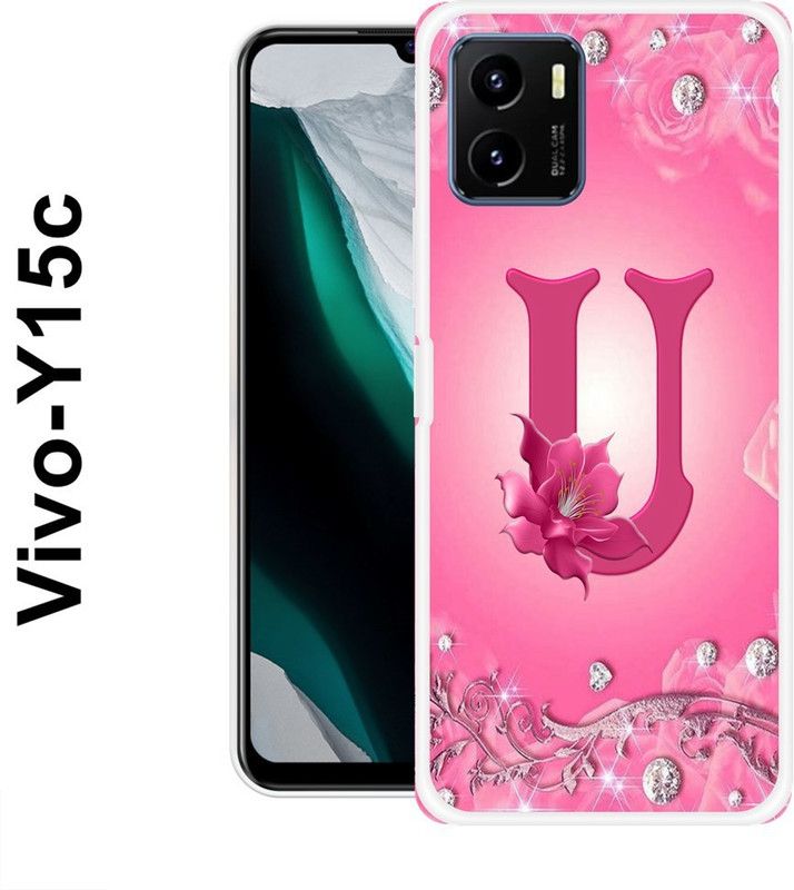 INDIALAND Back Cover for Vivo Y15c  (Pink, Grip Case, Silicon)
