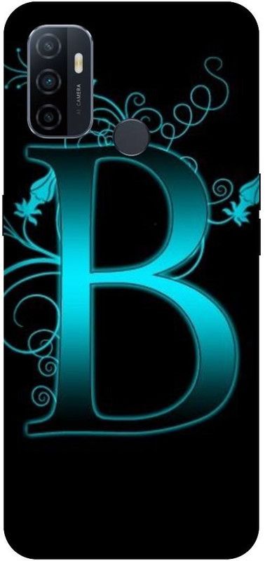 PHONE WALEY.COM Back Cover for OPPO A53 (4G) , CPH2127 ,B letter,B name B word , Printed Back Cover  (Black, Hard Case, Pack of: 1)