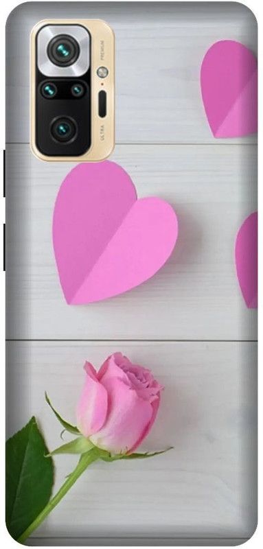 Yoprint Back Cover for Redmi Note 10 Pro Max Pink Rose Printed Cover  (Multicolor, Hard Case)