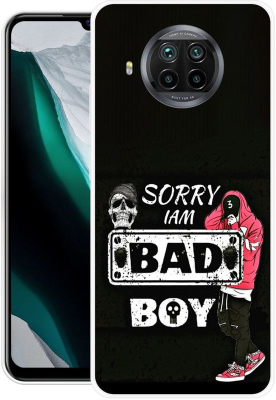 DESILOVE Back Cover for Mi 10i  (Black, White, Grip Case, Silicon, Pack of: 1)