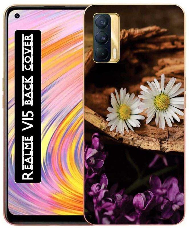 Sendartac Back Cover for Realme V15, back cover for Realme V15  (Multicolor, Shock Proof, Silicon, Pack of: 1)