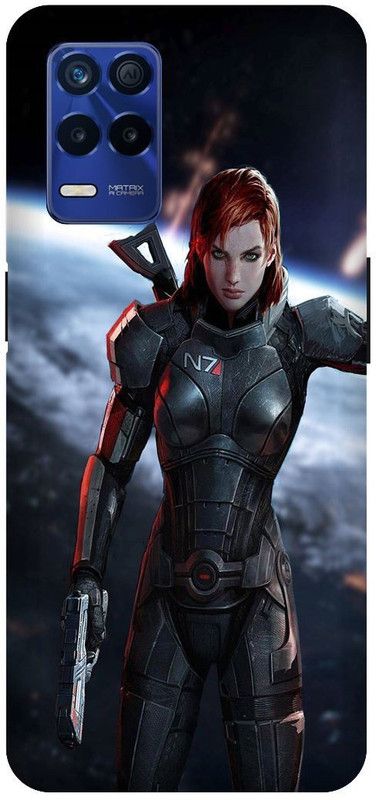 Bluvver Back Cover for Realme 8s 5G , RMX3381, Printed Mass Effect Girl Robots Back Cover  (Multicolor, Hard Case, Pack of: 1)