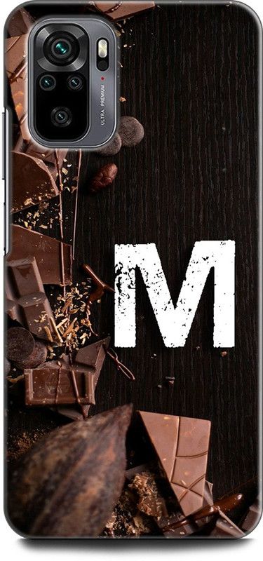 KEYCENT Back Cover for REDMI Note 10 M, M LETTER, M NAME, CHOCOLATE , BROWN, ALPHABET  (Multicolor, Pack of: 1)