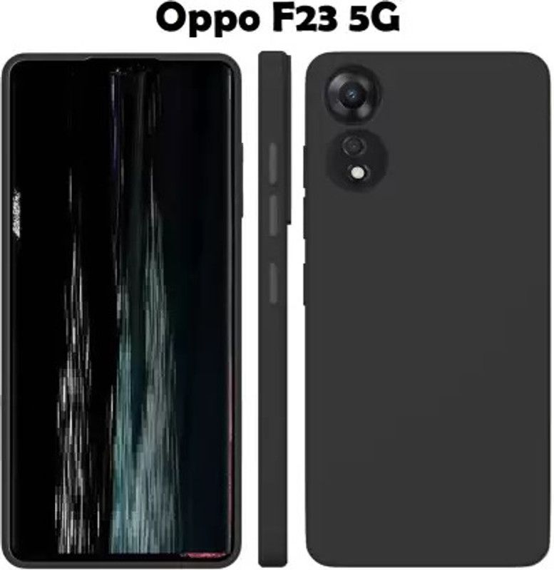 Mobile Back Cover Bumper Case for Oppo F23 5G  (Black, Shock Proof, Silicon, Pack of: 1)