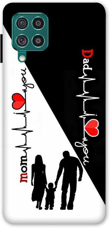 Olive Back Cover for Samsung Galaxy F62  (Black, White, 3D Case)