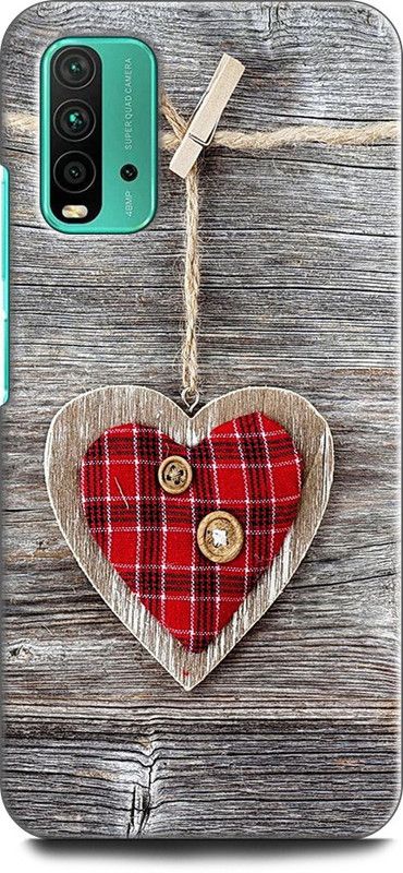 INDICRAFT Back Cover for REDMI 9 Power HEART, WOODEN HEART, LOVE, WOOD  (Multicolor, Dual Protection, Pack of: 1)