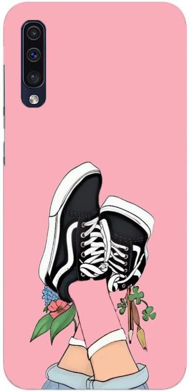 NDCOM Back Cover for Samsung Galaxy A50s Girl Shoes Printed  (Multicolor, Hard Case)