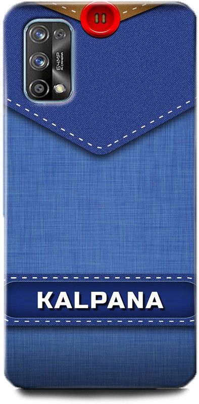 WallCraft Back Cover for Realme 7 Pro, RMX2170 KALPANA NAME, K LETTER, BLUE, JEANS, ALPHABET, DESIGN  (Multicolor, Dual Protection, Pack of: 1)