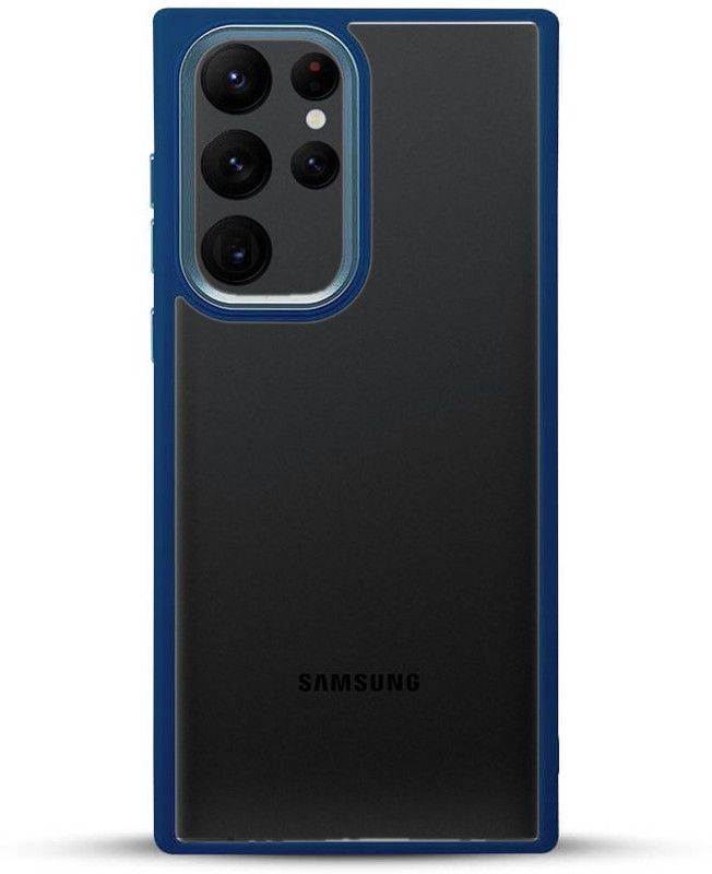 Discoverz Back Cover for Samsung Galaxy S22 Ultra  (Transparent, Blue, Pack of: 1)