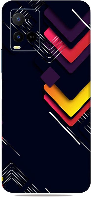 gizmo Vivo y21 Mobile Skin  (Elbow Abstract Multicolor Skin With Ultra Matte Finish)