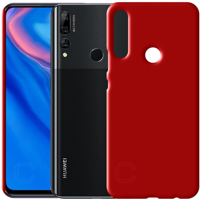 Case Designer Back Cover for Huawei Y9 Prime Case Matte Rubberised Finish Frosted Hard Back Cover Guard 360 Protection  (Red, Grip Case, Pack of: 1)