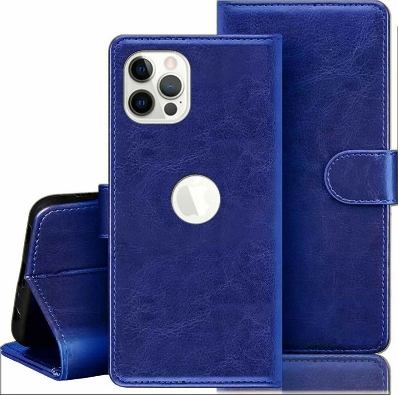 Tingtong Flip Cover for Apple iPhone 12 Pro Max  (Blue, Dual Protection, Pack of: 1)