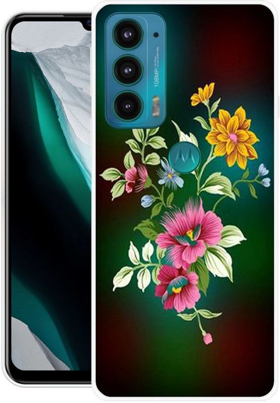 Looy Back Cover for Motorola Edge 20  (Green, Flexible, Silicon)