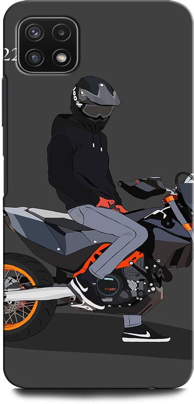 GRAFIQE Back Cover for SAMSUNG Galaxy A22 5G KTM, KTM BIKE, SUPERBIKE, BIKE LOVER  (Multicolor, Shock Proof, Pack of: 1)