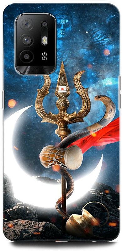 ORBIQE Back Cover for OPPO F19 Pro+ 5G CPH2213 SHIVJI, LORD SHIVA, MAHADEV, BHOLENATH, NEELKHANT, TRISHUL  (Multicolor, Hard Case, Pack of: 1)