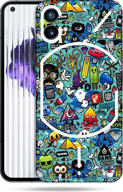 WeCre8 Skin's Nothing Phone 1 Mobile Skin  (Dang Multicolor Mobile Skin With Cleaning Wipe)