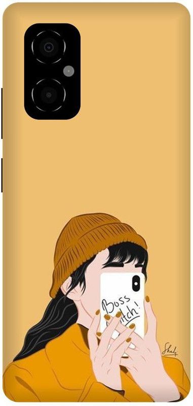 play fast Back Cover for POCO M4 5G, MZB0BRWIN, CUTE, GIRL, LOVELY, GIRL, ART, SELFIE, GIRL  (Brown, Hard Case, Pack of: 1)