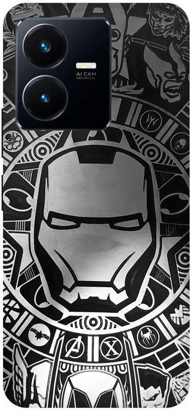 URCHIN Back Cover for Vivo Y22 Iron-Man-Superhero-Avengers-Comic-435336  (Multicolor, Shock Proof, Pack of: 1)