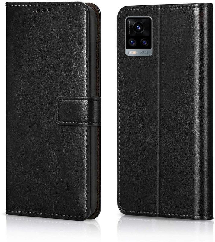 Nuvak Flip Cover for Vivo V20 Pro  (Black, Magnetic Case, Pack of: 1)