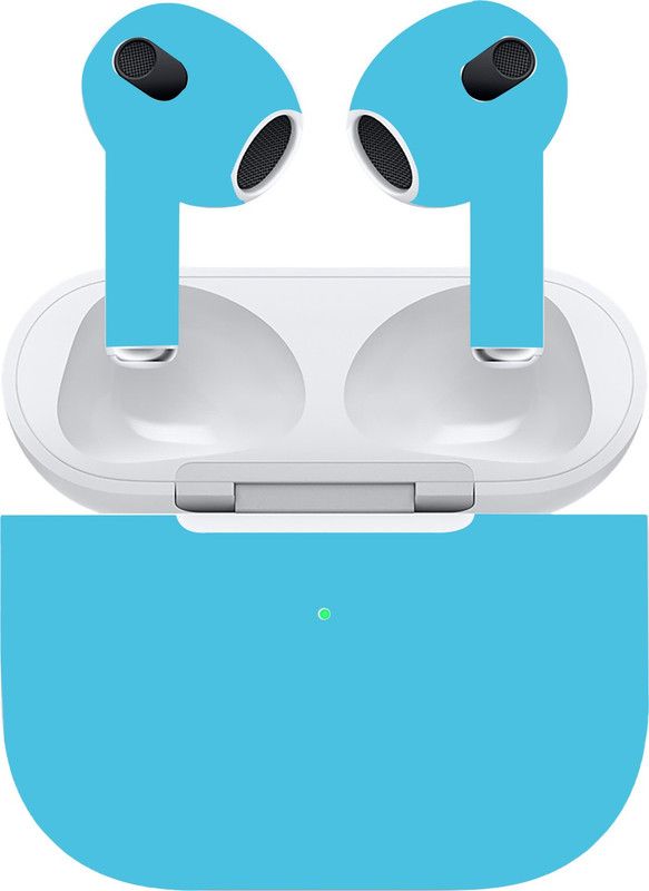 AsSkin Apple AirPod 3, apple air pod3 Mobile Skin  (Ultra Lightblue Matte Skin With High Matte Finish)