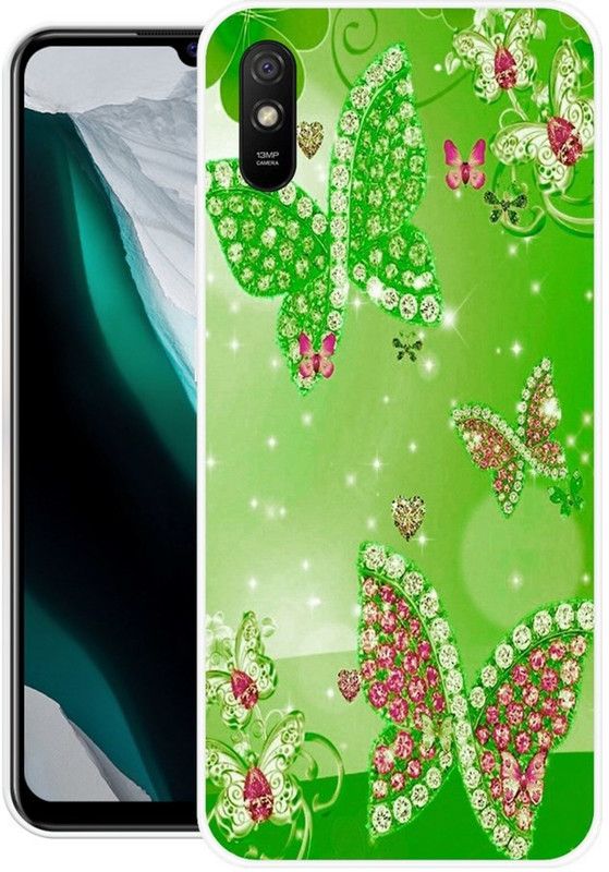 SHIVKUDI Back Cover for Mi Redmi 9A, Redmi 9i, Mi Redmi 9A Sport, Redmi 9i Sport  (Green, Silicon)