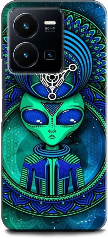 WallCraft Back Cover for Vivo Y35, V2205 PSYCHEDELIC ART, TRIPPY, ALIEN, ABSTRACT, TEXTURE  (Multicolor, Dual Protection, Pack of: 1)