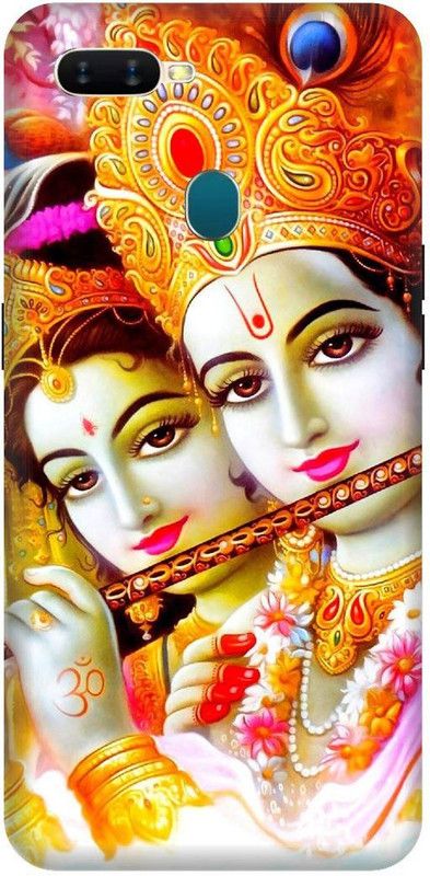 SSMORYA Back Cover for OPPO A7 (Radha-Krisna) Printed Back Cover  (Multicolor, Waterproof, Pack of: 1)